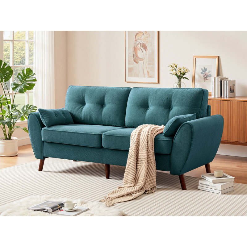 Causeuse moderne rembourrée, Bleu