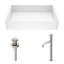 Magnolia Matte Stone White Rectangular Vessel Bathroom Sink with 12'' H Faucet