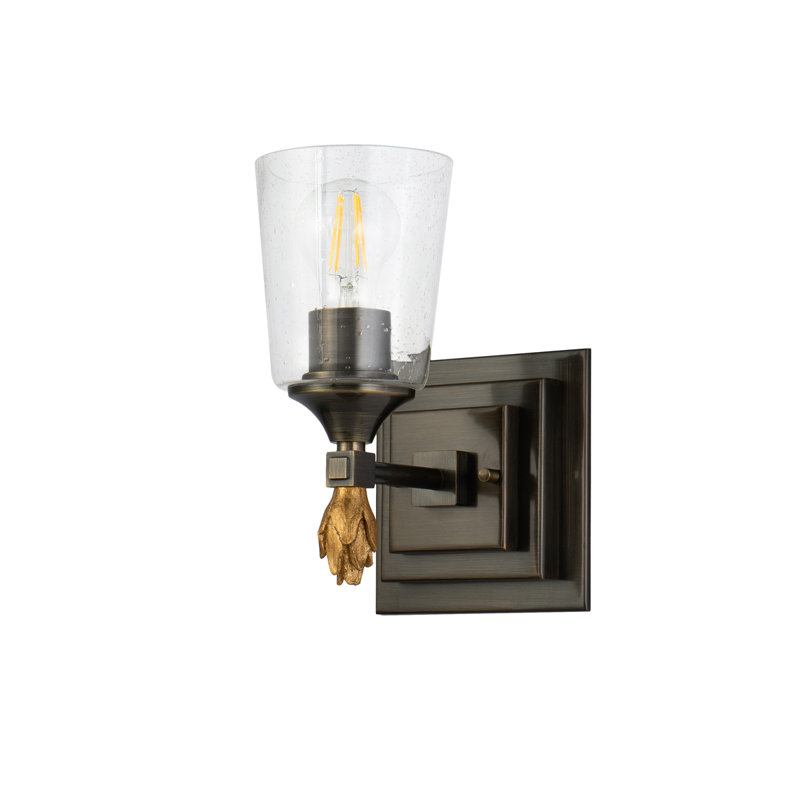 Meuble-lavabo 1 lumière Stidham Vetiver, Bronze foncé / Or