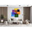 Art mural carrés surdimensionnés multicolores - acrylique transparent