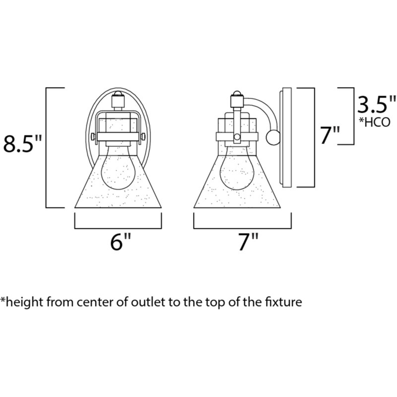 Critchfield Steel Armed Sconce, Polished Chrome