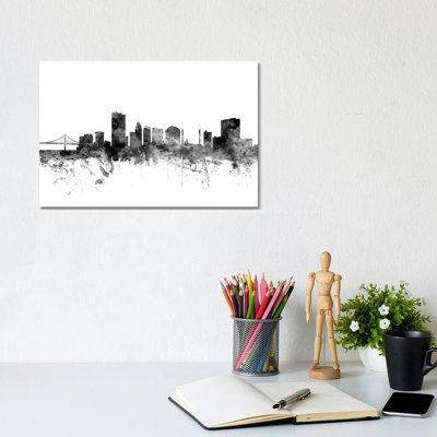 Toledo, Ohio In Black And White by Michael Tompsett - Wrapped Canvas Gallery-Wrapped Canvas Giclée
