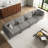4 - Piece Upholstered Light Gray Corduroy Modular Sectional with Pillow Back and Solid Wood Legs-1522560883
