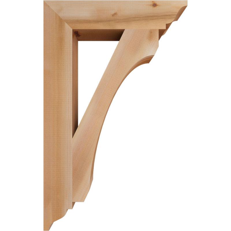 Support traditionnel lisse l 3 1/2 po x P 20 po x H 32 po, cèdre rouge de l'Ouest, Cèdre rouge de l'Ouest (lisse)