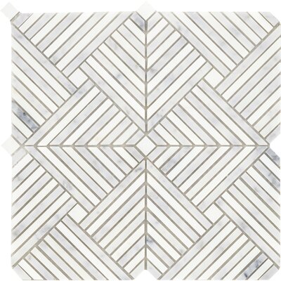 Alluroâ¢ Marble Basketweave Mosaic Wall & Floor Tile -  Emser Tile, M05ALLUSI1212MPL