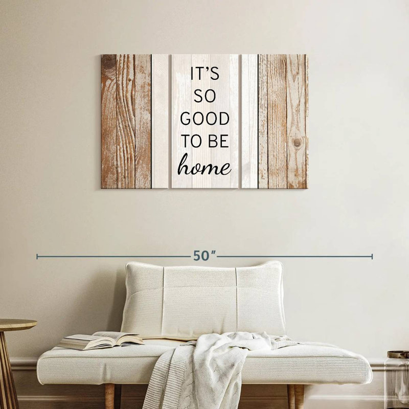 Plaque murale «Good to be home», H 24 po x l 38 po