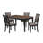 Gimlet 4 - Person Acacia Solid Wood Top Four Leg Base Dining Set