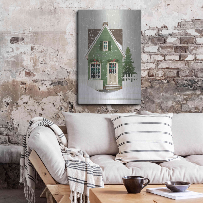 «Holiday Home» par House Fenway, art mural en métal, H 36 po x l 24 po