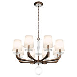 Emilea 8 - Light Glass Chandelier
