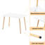 Modern Dining Table Set For 4, 5 Piece Dining Table Set For Dining Room Kitchen (White And Black)-1776093318