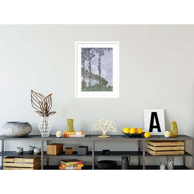 «Wind Effect Series of The Poplars» par Claude Monet, impression giclée sur cadre