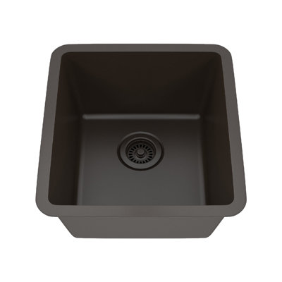 16" x 18" Platinum Quartz Kitchen Sink, Single Bowl Sink, Drop-in Sink, Undermount Sink, Granite Kitchen Sink