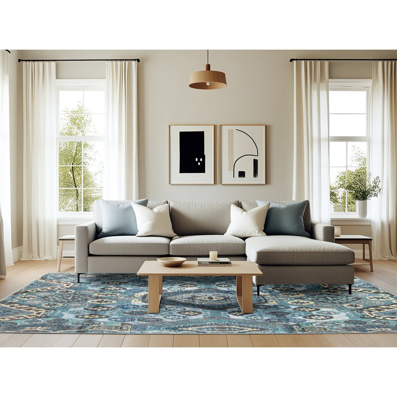 Abstract Indoor Rug, Rectangle 6' x 9'