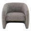 Chaise d'appoint, tweed brun et gris