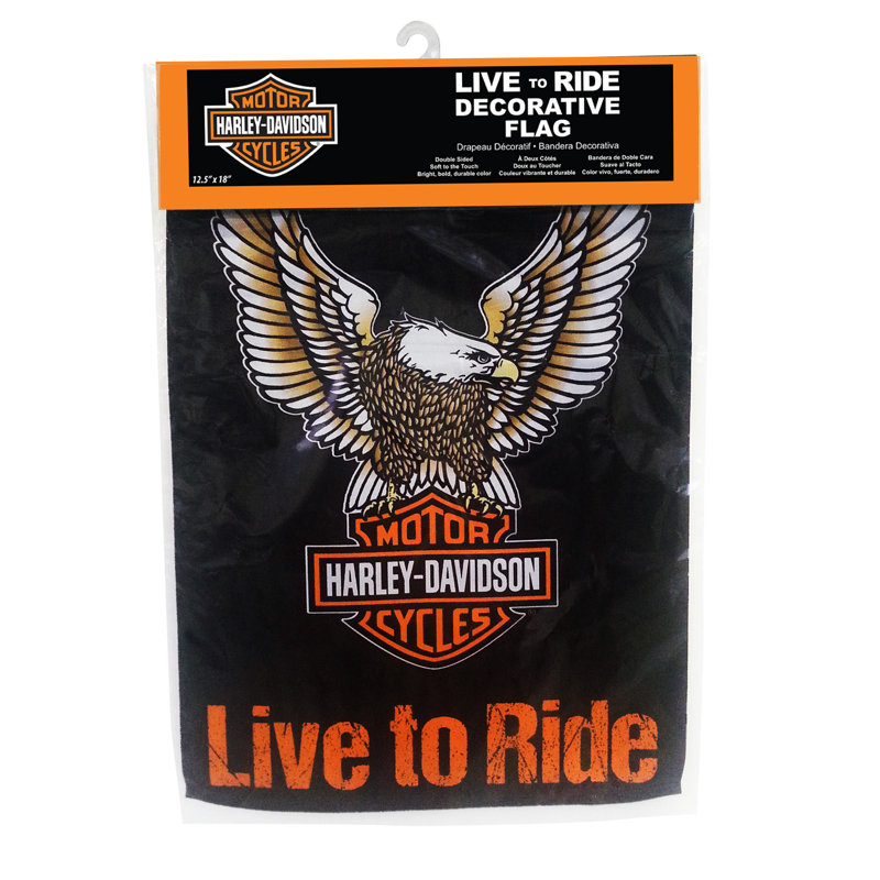 Drapeau vertical à 2 côtés Harley-Davidson®, H 18 po x l 12,5 po x P 0,1 po