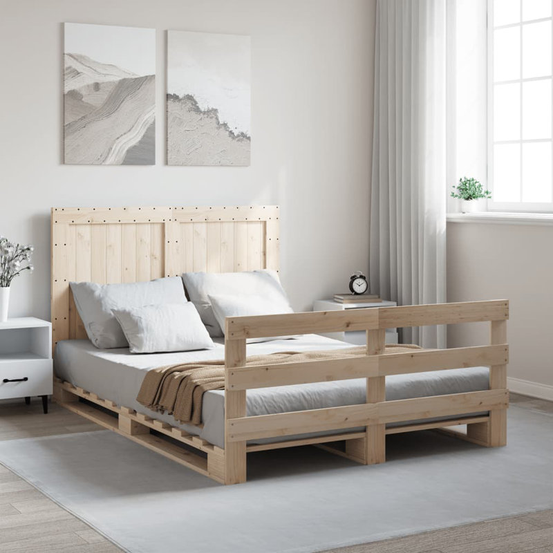 Niccolo Solid Wood Bed, EU Double - 140 x 200 cm
