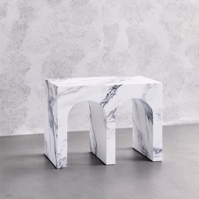 End Table, Engineered Stone Finish