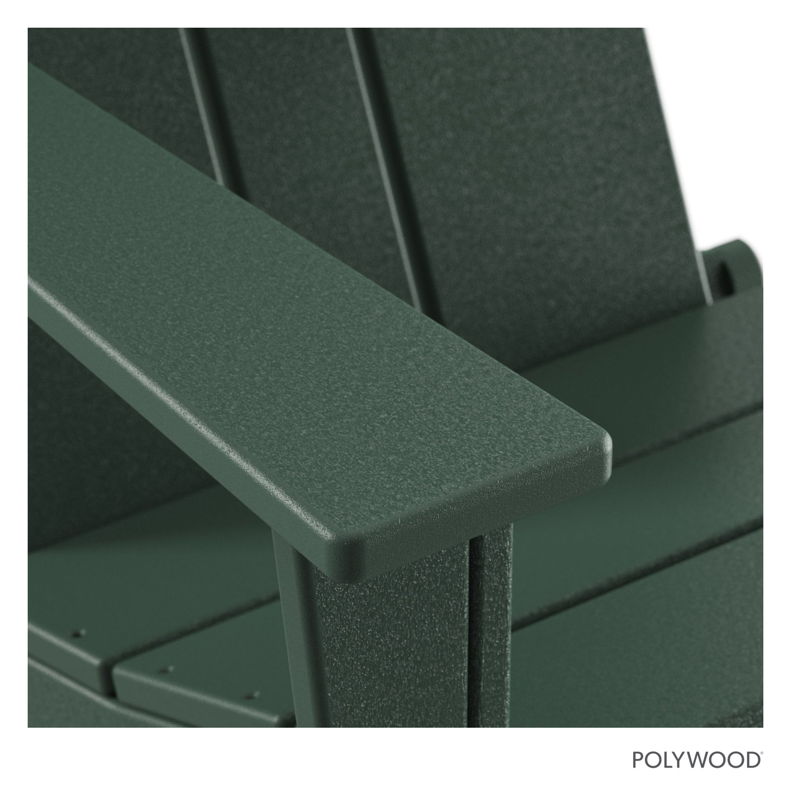 POLYWOOD® Folding Adirondack Chair, Dark Green