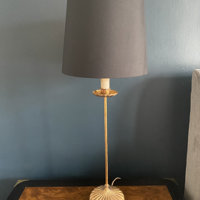 Clove Stem Buffet Table Lamp (Black Shade)