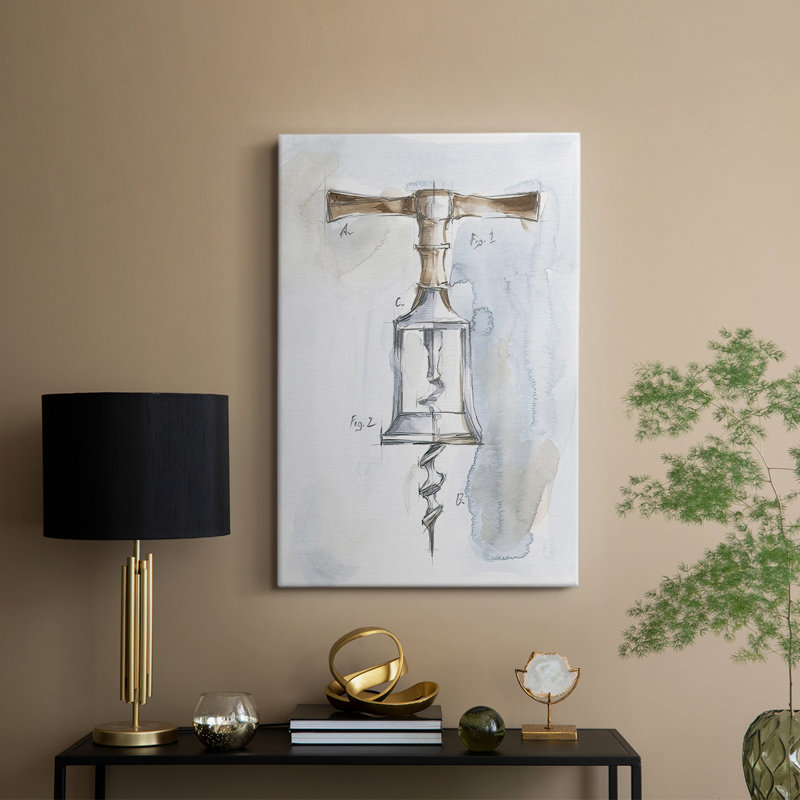 Tire-bouchon Variété II -Galerie enveloppée Cavas, H 27 po x l 18 po