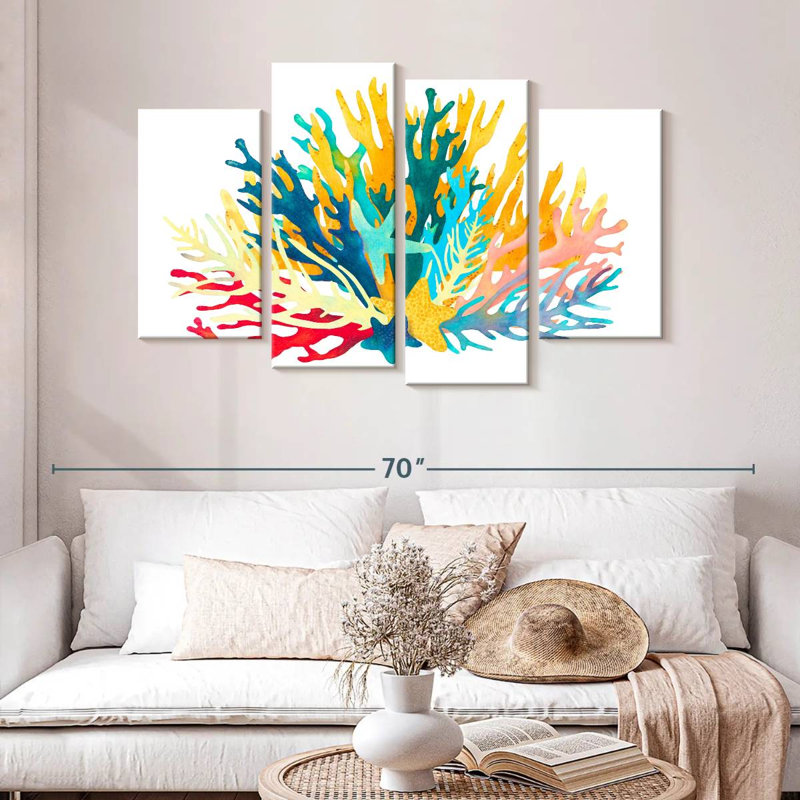 Brampt Abstract Coral Reef, 32" H x 52" W