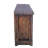 Carved Solid Wood Console Table with Cowhide Inserts