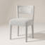 Chaises de salle à manger rembourrées avec dossier incurvé Modern Boucle