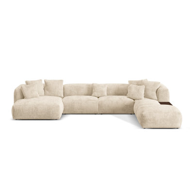 Betsayda 5 Seater Corduroy Corner Sofa 