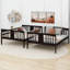 Lit double superposé au-dessus d'un lit double avec échelle pour meubles de chambre à coucher, chambre d'amis-105708058