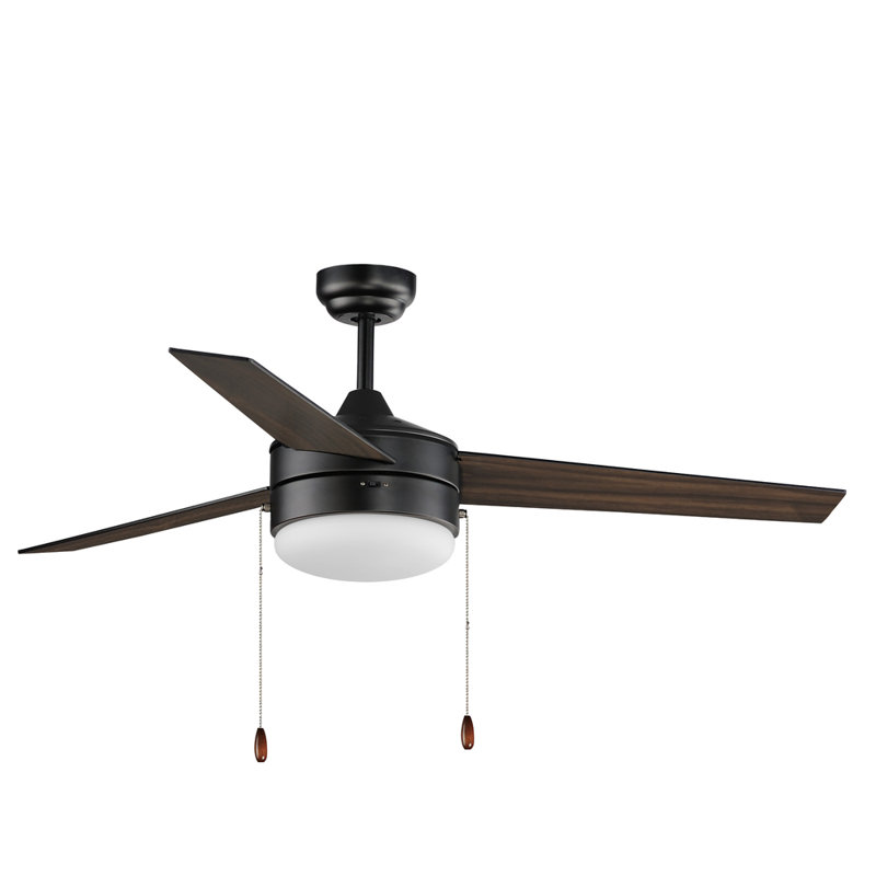 Ventilateur de plafond intérieur Zago Trio, Noir mat