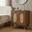 Lille 2 Door Rattan Bedside Cabinet-1659095011