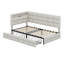 Upholstered Twin Size Daybed With Storage 2 Drawers And LED Lights-113969895