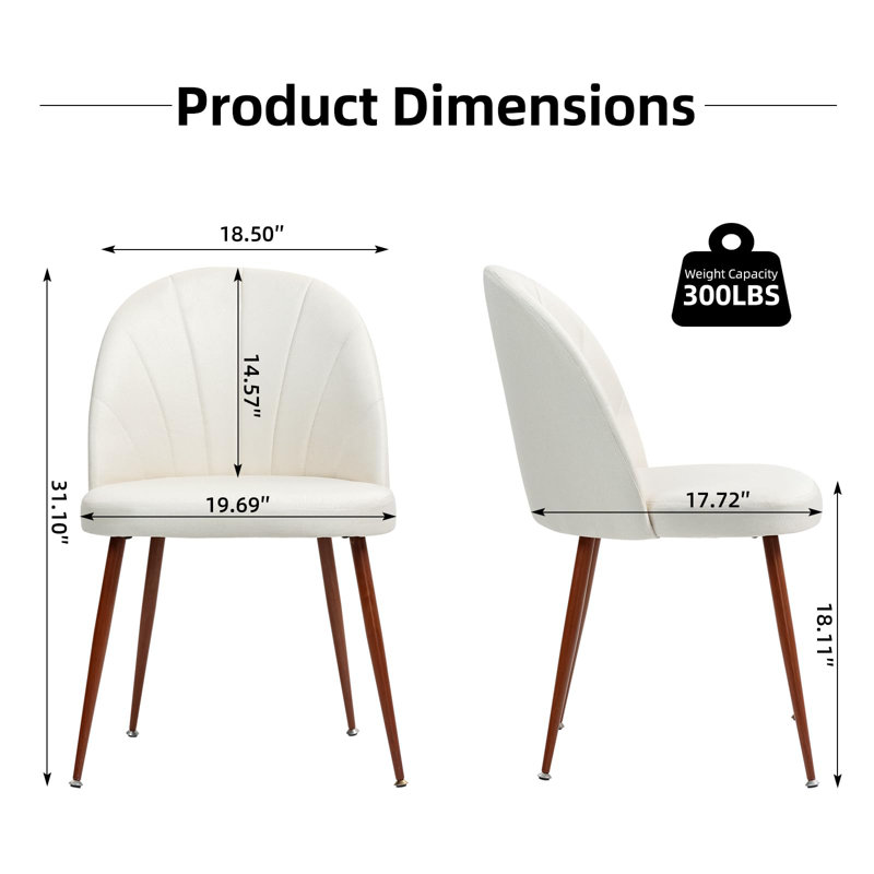 Chaise d'appoint en tissu de lin, 4, Beige