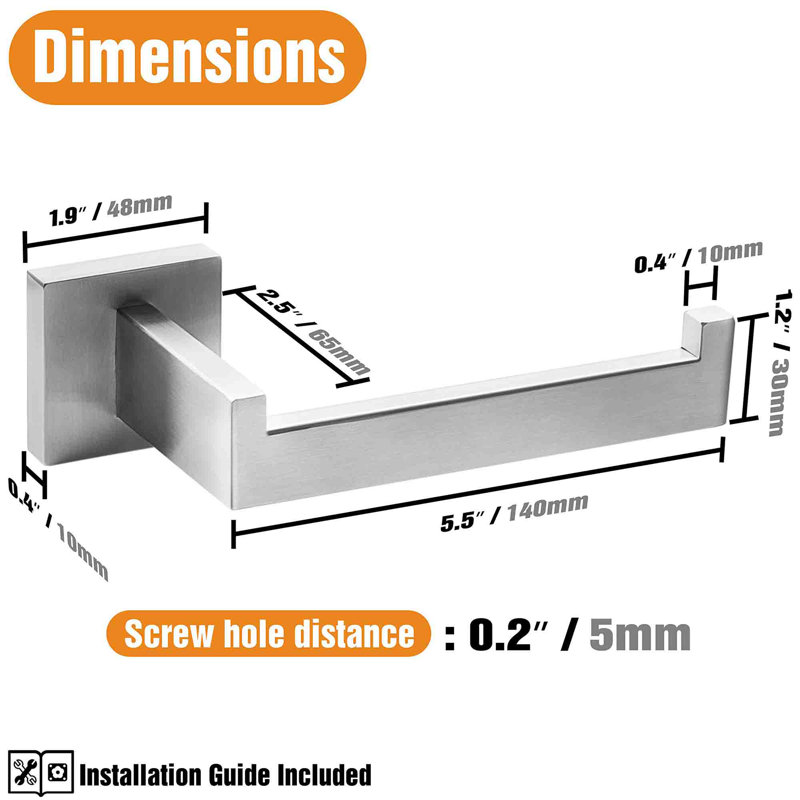 Eckart Wall Mounted Toilet Paper Holder, Brushed Nickel