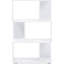 White 3 - Shelf Staggered Bookcase, Storing Electronics, Books, Decor, American Wood Bookcase Easy Assembly
