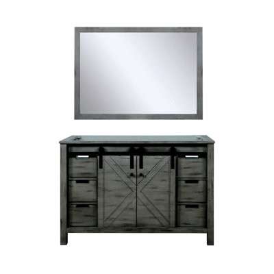 Meuble-lavabo gris cendre 48 po X P 22 po D et 44 po Miroir