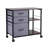 Mobile Metal File Cabinet with 3 Fabric Drawers and 2 Open Shelves Brown