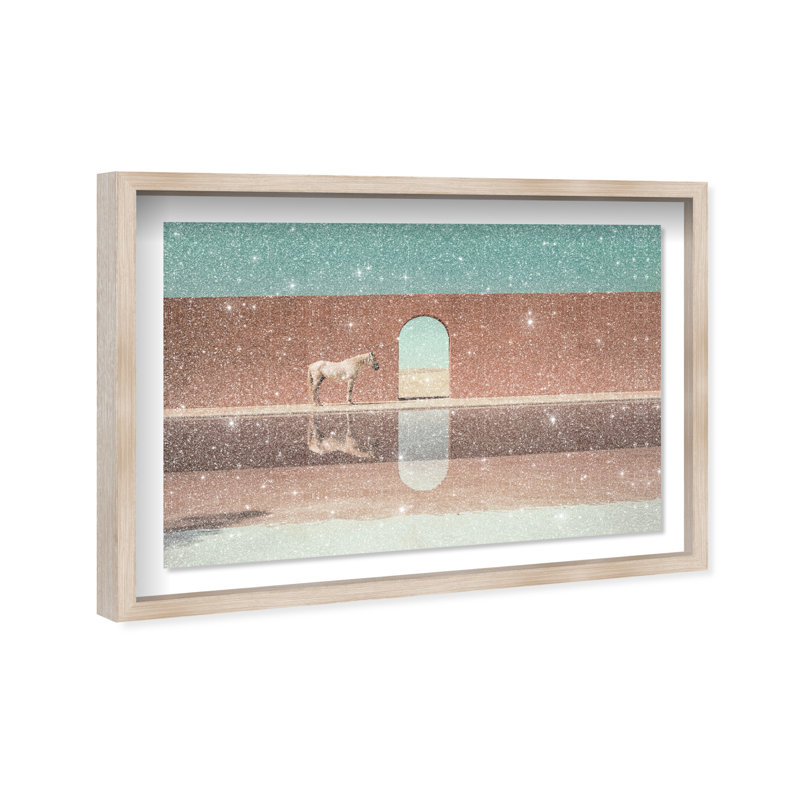 Western Reflections Print by Oliver Gal, 31.5"H x 21.5"W, Natural Oak Shadowbox