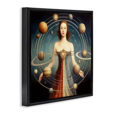 Cadre flottant Galactic Orbits Woman, design par Sasha