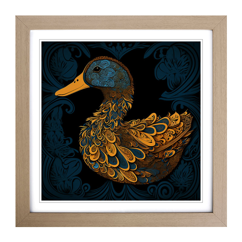 Single Picture Frame Print on Wood, Oak