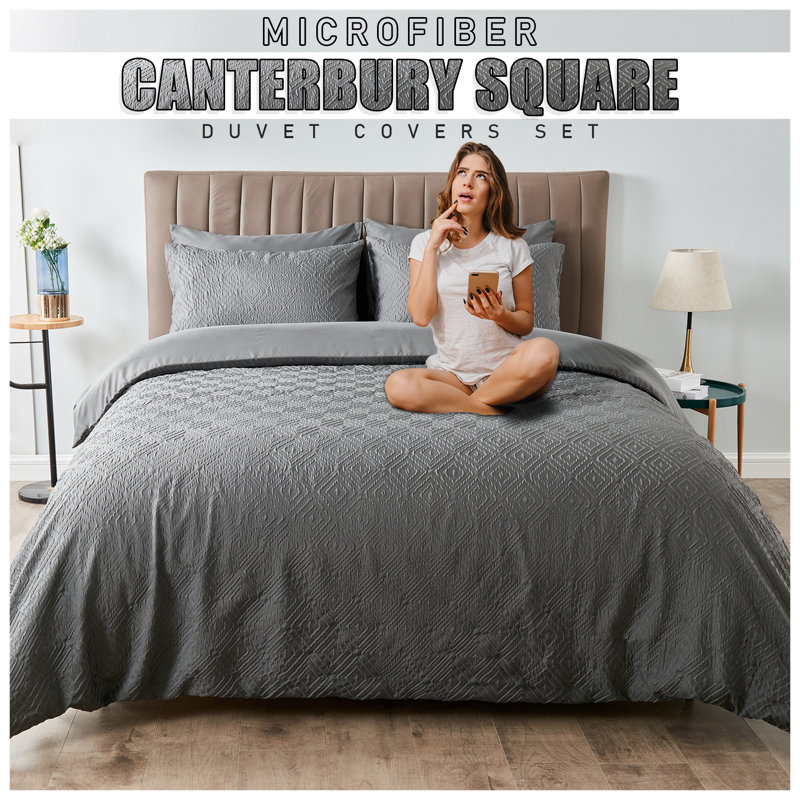 Polyester Geometric Shapes Duvet Cover with Pillowcases, UK Super King - DE 260 x 220 cm