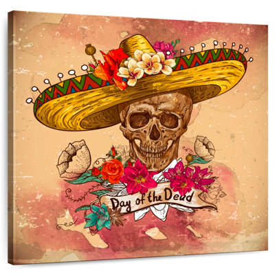 Lelend Day Of The Dead Sombrero Skull