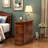 Solid Wood End Table with 2 Storage Drawers, No Assembly Required-194745022