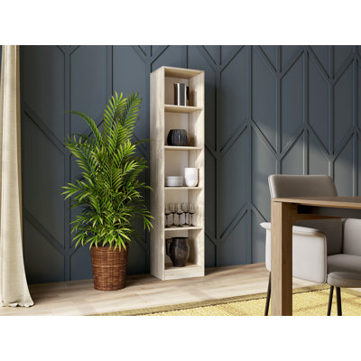 Paridhi Solid Wood Standard Bookcase - Tall Freestanding Book Shelf for Living Room, Study and Bedroom, Wooden Shelving Unit Book Case