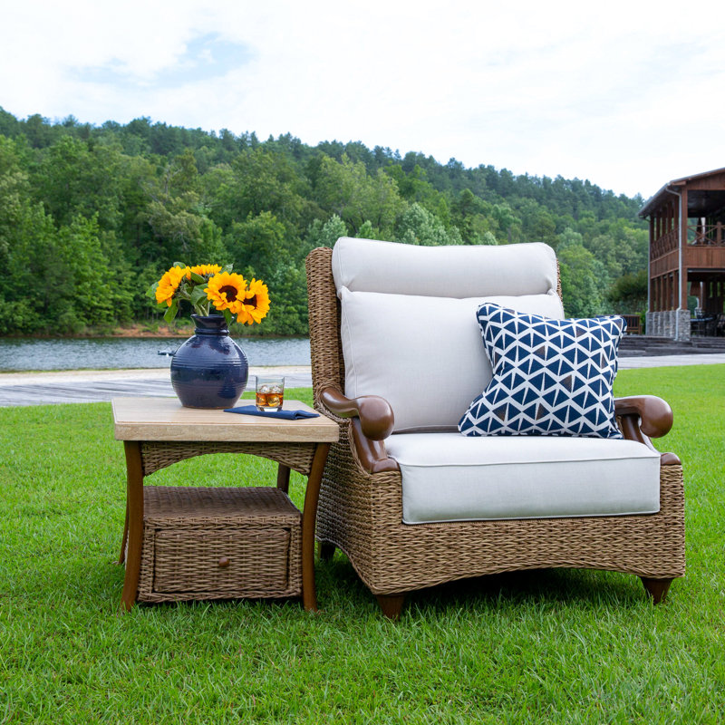 Brookside Outdoor Lounge Chair, Nurture Pebble