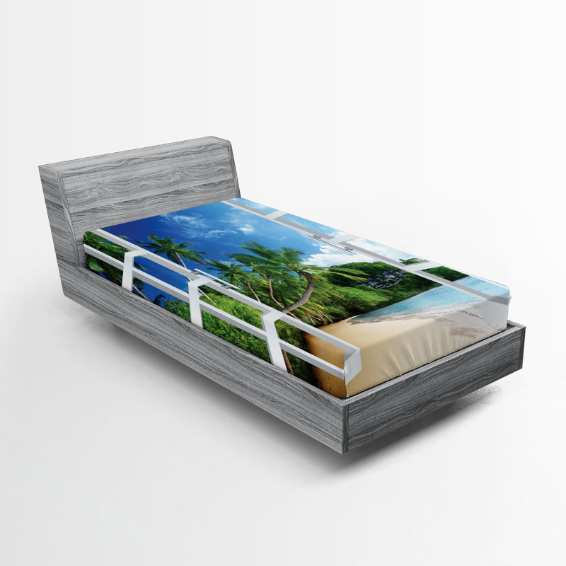 Multicolore Ambesonne, Drap-housse pour lit simple