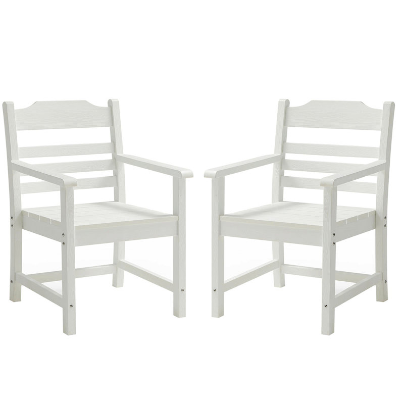 Tabouret d'extérieur 17,13 po Oley, Blanc