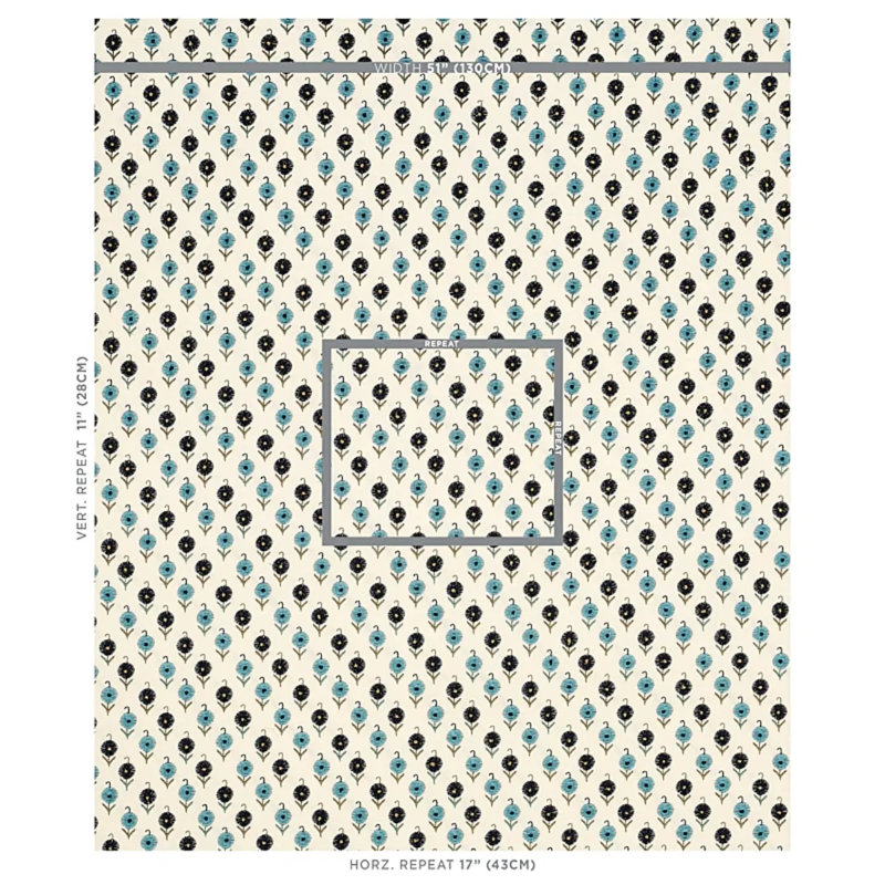 Avodica Embroidery Fabric, Aegean