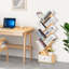 Bibliothèque à 8 niveaux avec tiroir, bibliothèque haute en bois avec conception anti-basculement, tablette de rangement peu encombrante pour la chambre à coucher, le salon et le bureau personnel-133225729-133699216