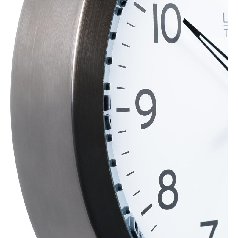 10" Atomic Analog Metal Wall Clock, Bluish Gray